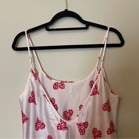 Vintage Delicate Treasures Intimates Pink Heart Lingerie Slip Dress Valentines - Picture 6 of 7